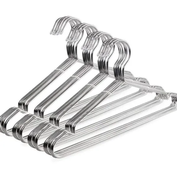 Tøj- & Garderobeopbevaring>Metalbøjler 30-pak, rustfrit stål, robuste metalbøjler 40 cm
