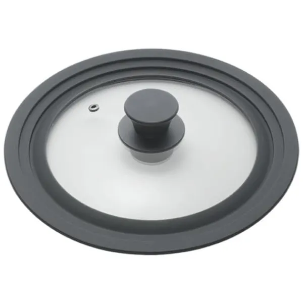 Metaltex Pandelåg 16-20 cm Glas/Silikone/Sort