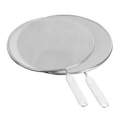 Dørslag & Sier>Metaltex stænkskærm 26 + 29 cm hvidt håndtag/rustfrit stål