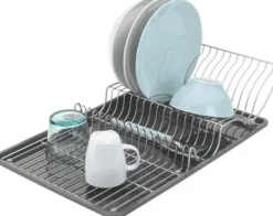 Opvaskestativer & Tørrestativer>Metaltex Vask Afløb Wingtex 51x31 Cm Antracit/sølv 2 stk.