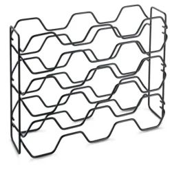 Vinflaskeholdere>Metaltex vinreol Hexagon til 15 flasker 43x12x34 sort