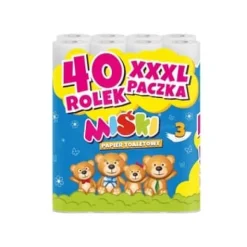 Toiletpapir>MIŚKI Toiletpapir 40 ruller 3-lags