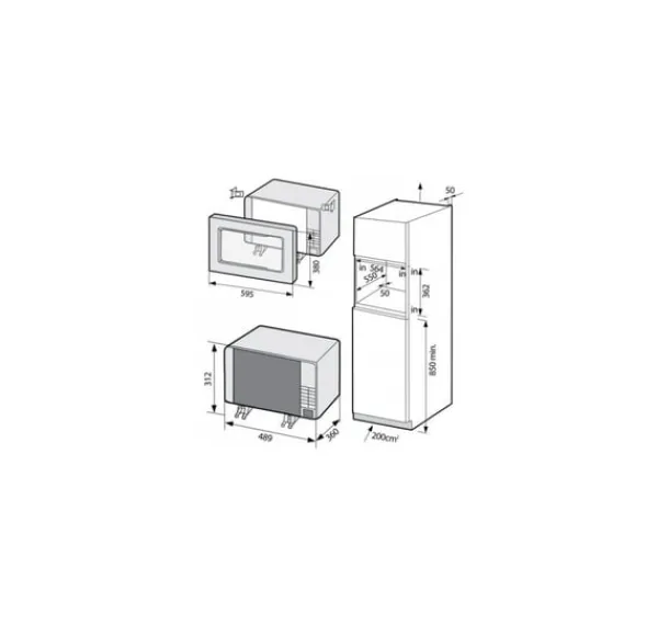 Samsung Mikrobølgeovn Indbygget MG23A7318CK, Online