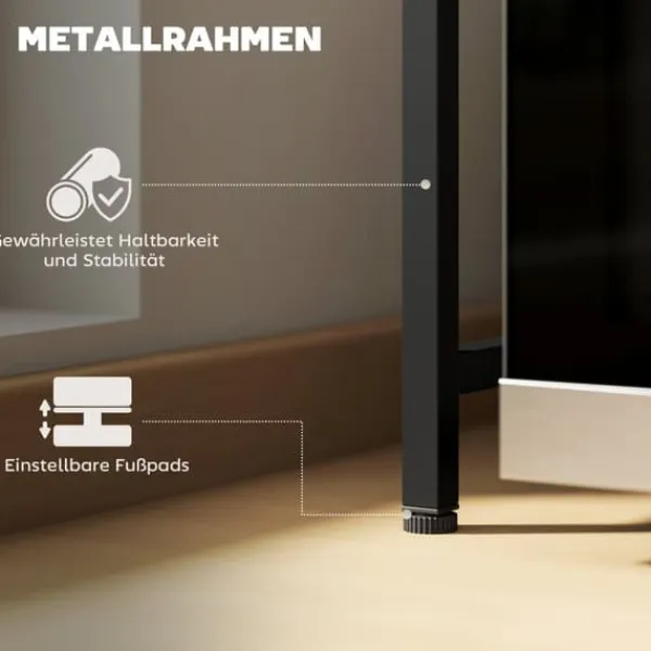 Køkkenorganisering>Mikrobølgeovnshylde, metal, 39,5-64x32x47,5 cm, sort