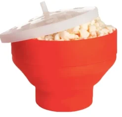 Mikroskål til popcorn, orange Clearance