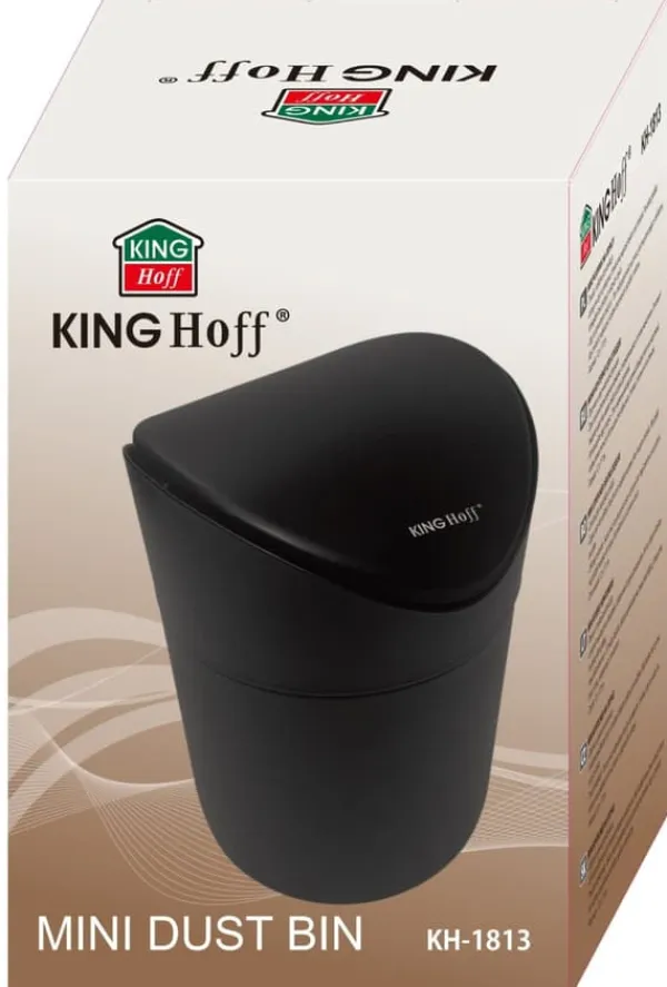 Skraldespande & Papirkurve>Mini affaldsspand lille mat sort KINGHOFF KH-1813