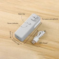 Mini Bag Sealer Uppladdningsbar Heat Sealer Food Bag Sealer för matförvaring Bärbar 2 i 1 Sealer och Cutter för plastpåsar New