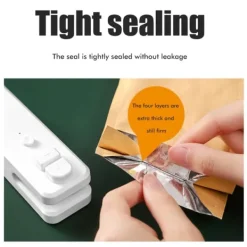 Mini Bag Sealer Uppladdningsbar Heat Sealer Food Bag Sealer för matförvaring Bärbar 2 i 1 Sealer och Cutter för plastpåsar New