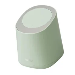 Skraldespande & Papirkurve>Mini Bordplade Affaldsspand Lille Plast Bordplade Affaldskurv Affaldsdåse med Press Type Låg til Badeværelse Soveværelse Stue Toiletbord Morino Green | CDON