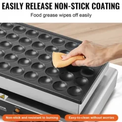 Mini hollandsk pandekagemaskine, 500W effekt, dual temperaturkontrol, non-stick overflade Best