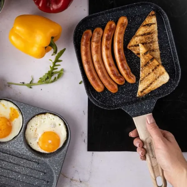 Gryder, Stegepander Og Kasseroller>MINI MARMOR GRILLPANDE KLAUSBERG KB-7810