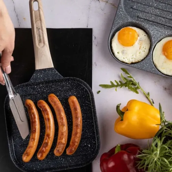 Gryder, Stegepander Og Kasseroller>MINI MARMOR GRILLPANDE KLAUSBERG KB-7810