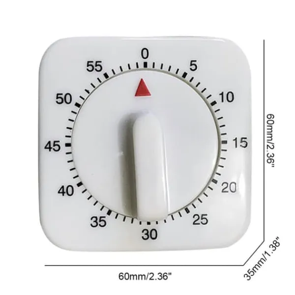 Mini Mekanisk Timer 1Hr/60Min Spil Nedtælling Tæller Alarm Køkken Madlavningsværktøj