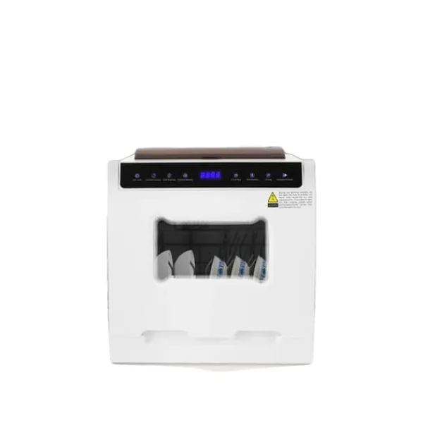 Mini opvaskemaskine, 220V spænding, 1100W effekt, 52dB støjniveau, 3.5-5L vandforbrug, 46cm dimensioner Online