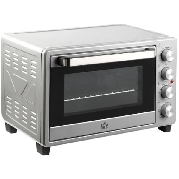 Miniovn 32 L, 1600 W, drypbakke, rustfri & glas, sølv Best