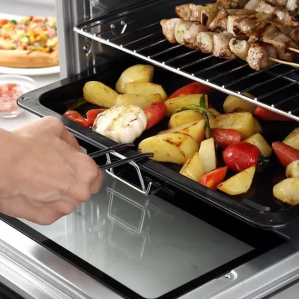 Miniovn 32 L, 1600 W, drypbakke, rustfri & glas, sølv Best