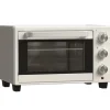 Ovne>Miniovn 21 L med rotisserie, 3 funktioner, 100–230 °C, rist & bageplade, rustfri/glas, cremehvid