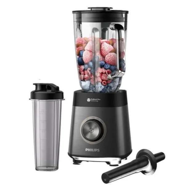 Philips Mixer - HR3041/00 - 2 L skål - vattenflaska ingår - avtagbara blad - Grå