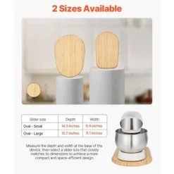 Mixer Slider Oval 15,7 x 11,1 tommer, Tilte-Hoved 5,5-8 Qt Stand Mixer, Ideel til Blandingsmaskiner New