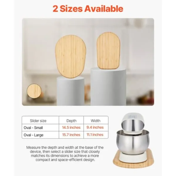 Mixer Slider Oval 15,7 x 11,1 tommer, Tilte-Hoved 5,5-8 Qt Stand Mixer, Ideel til Blandingsmaskiner New