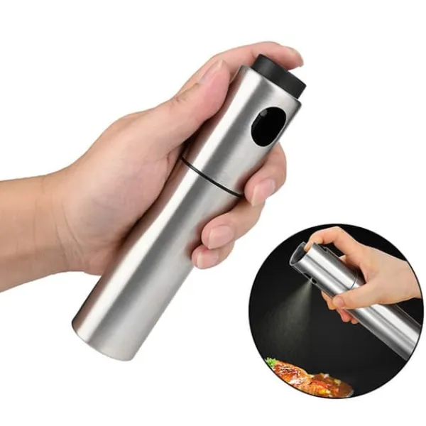 Olie- & Eddikebeholdere>135ml Olivenolie Spray Dispenser Rustfrit Stål Kryddereddike Sprayflaske Køkkenredskab