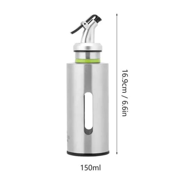 Olie- & Eddikebeholdere>150ml rustfrit stål olieflaske lækagesikker sojasauce eddike dispenser