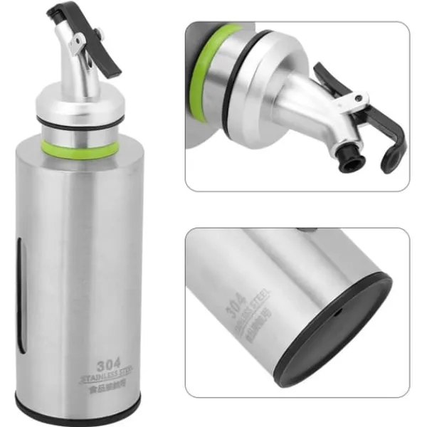 Olie- & Eddikebeholdere>150ml rustfrit stål olieflaske lækagesikker sojasauce eddike dispenser