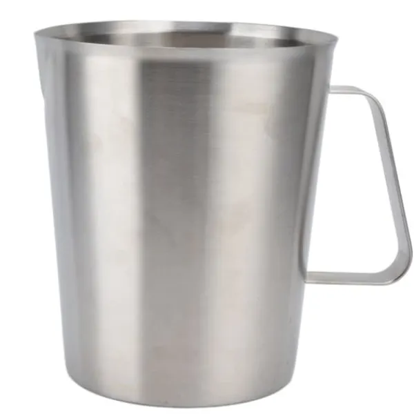 Målebægere & Måleskeer>Målebæger i rustfrit stål til skumning af kaffe og mælk - korrosionsbestandig med skala - 1500 ml