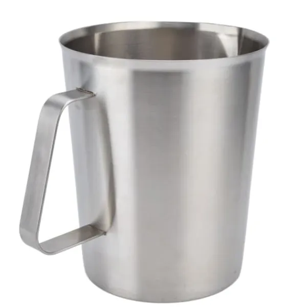 Målebægere & Måleskeer>Målebæger i rustfrit stål til skumning af kaffe og mælk - korrosionsbestandig med skala - 1500 ml