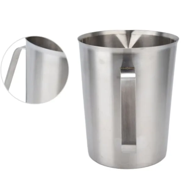 Målebægere & Måleskeer>Målebæger i rustfrit stål til skumning af kaffe og mælk - korrosionsbestandig med skala - 1500 ml