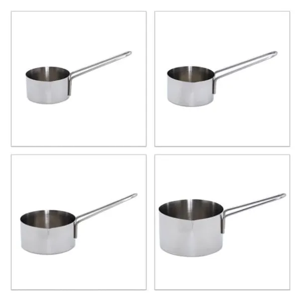Målebæger sæt, rustfrit stål, 13.5x5.5x3.5 cm Discount