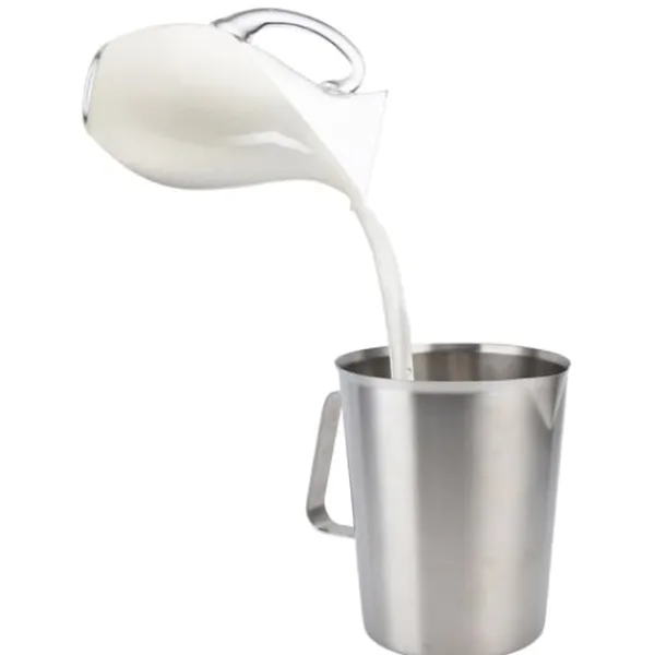 Målebægere & Måleskeer>Målekop 304 rustfrit stål korrosionsbestandigt kaffemælkskummende kop med vægt til hjemmekafé (2000 ml)