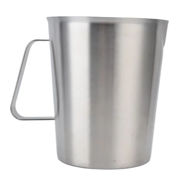Målebægere & Måleskeer>Målekop 304 rustfrit stål korrosionsbestandigt kaffemælkskummende kop med vægt til hjemmekafé (2000 ml)