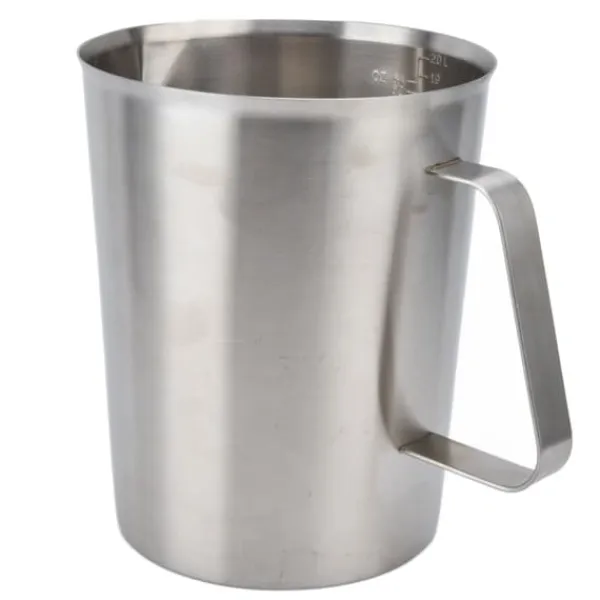 Målebægere & Måleskeer>Målekop 304 rustfrit stål korrosionsbestandigt kaffemælkskummende kop med vægt til hjemmekafé (2000 ml)