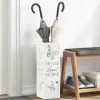 Moderne parasolfod i stål - Praktisk paraplystativ | Farve: Hvid | Størrelse: 15.5x15.5x49 cm Clearance