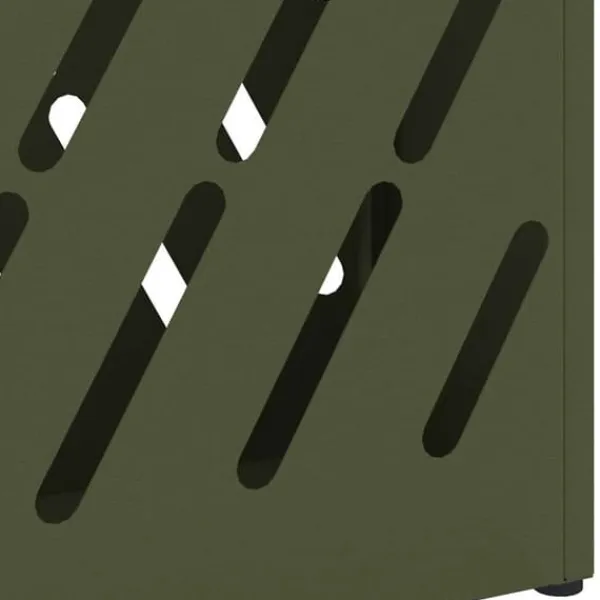 Moderne parasolfod med opbevaring - Rektangulært design | Farve: Olivengrøn | Størrelse: 28x12x41 cm