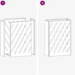 Moderne parasolfod med opbevaring - Rektangulært design | Farve: Olivengrøn | Størrelse: 28x12x41 cm