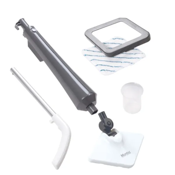 Damprensere>Montiss Steam Mop Grey 350 ml med 4 m ledning og 4 stk. tilbehør
