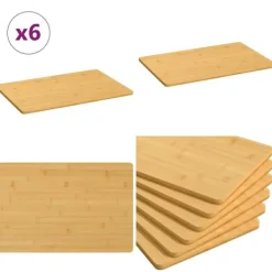 Morgenmadstallerkener 6 stk. 35x23x0,8 cm bambus - Morgenmadstallerken - Morgenmadstallerkener - Home & Living Online