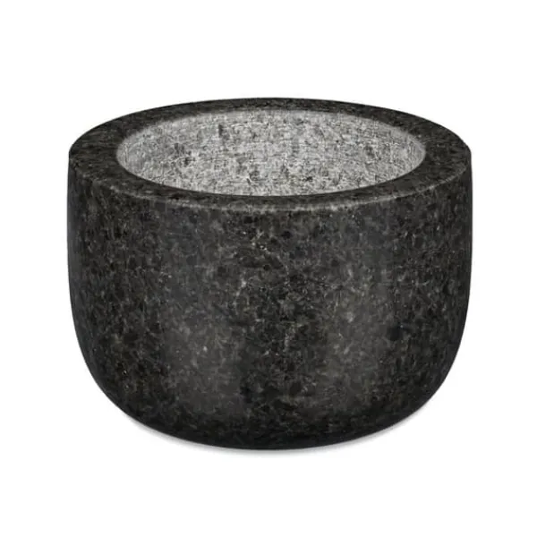 Morter og støder, granit, 6x8,5 cm, grå Clearance