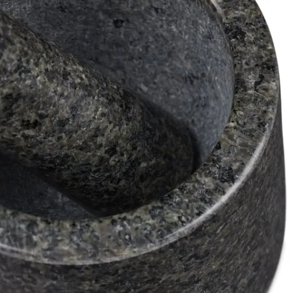 Mortere & Pistiller>Morter og støder, granit, 10x13,5 cm, grå