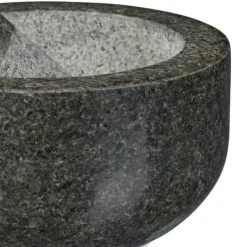 Morter og støder, 8x16 cm, grå, granit Hot