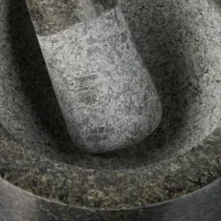 Morter og støder, 8x16 cm, grå, granit Hot