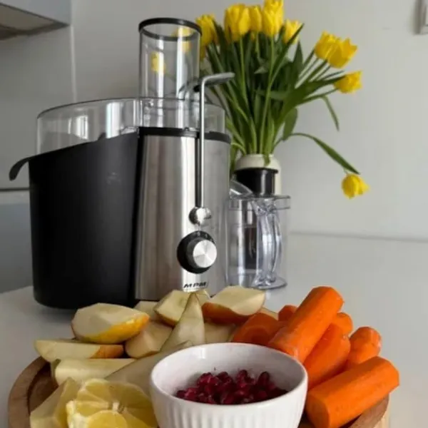 MPM MSO-18-M Juicer 1000 W Sort, Sølv Sale