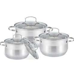 Gryder, Stegepander Og Kasseroller>MR-3512-6M 6-delt grydesæt (2,1 l, 2,9 l, 3,9 l)