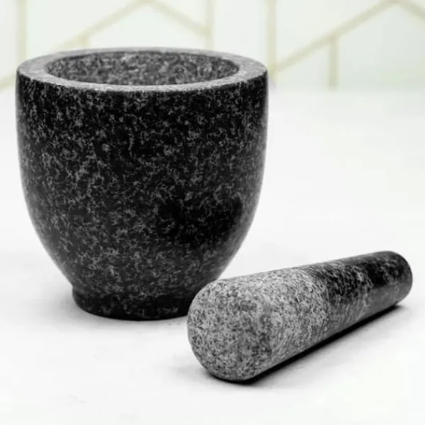 Mortere & Pistiller>Mørtel med granitbelægning 12x12cm KINGHOFF KH-1680