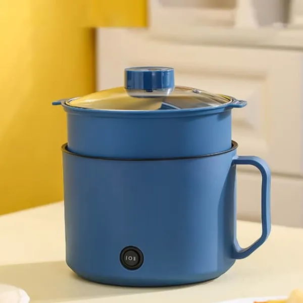 Portable Komfurer>Multifunktionel elektrisk kogegryde Lille mini-elkomfur Hurtig nudelkoger til studerende sovesale Personligt brug CN 220V Royalblue og maddampningsku | CDON