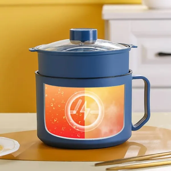 Portable Komfurer>Multifunktionel elektrisk kogegryde Lille mini-elkomfur Hurtig nudelkoger til studerende sovesale Personligt brug CN 220V Royalblue og maddampningsku | CDON