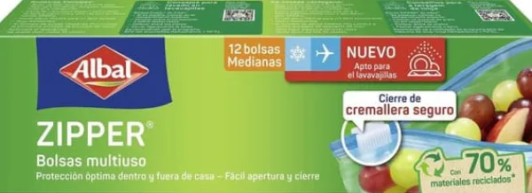 Madopbevaringsposer>Multi-use Bag Albal Zipper (12 uds) (1 l)