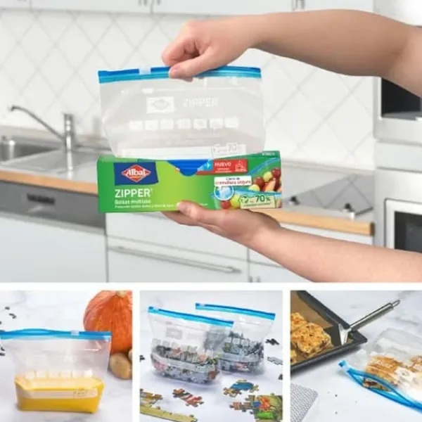 Madopbevaringsposer>Multi-use Bag Albal Zipper (12 uds) (1 l)